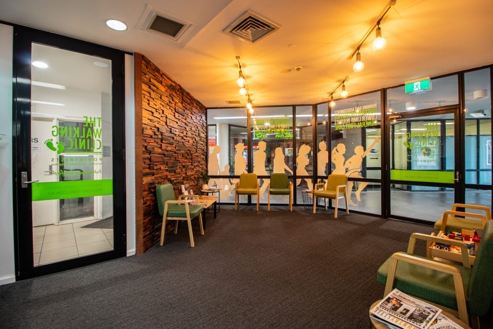 Modern podiatry clinic interior at The Walking Clinic Belconnen in Canberra