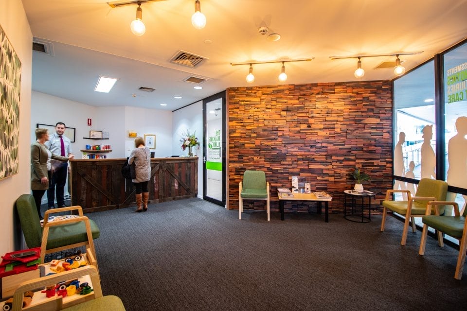 Comfortable podiatry consultation room at The Walking Clinic Belconnen Canberra