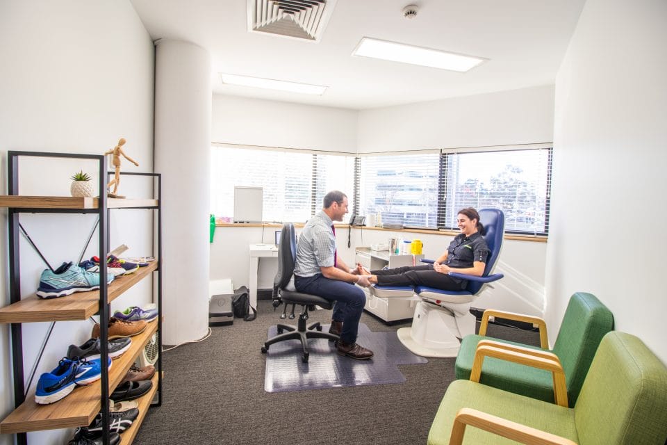 Welcoming reception area at The Walking Clinic Belconnen podiatry clinic Canberra