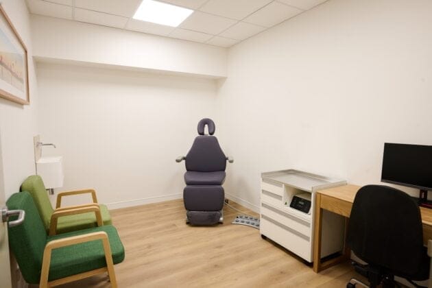 Modern podiatry clinic reception and patient care area at The Walking Clinic Manuka Canberra