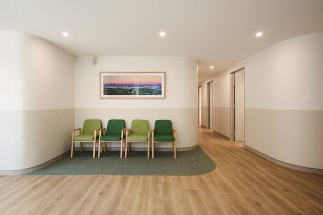 Modern podiatry clinic interior and advanced patient treatment area at The Walking Clinic Manuka Canberra
